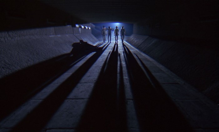 A Clockwork Orange Silhouettes with Elongated Shadows