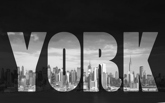 New York City Skyline Text Overlay