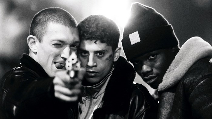Three men with a gun from La Haine