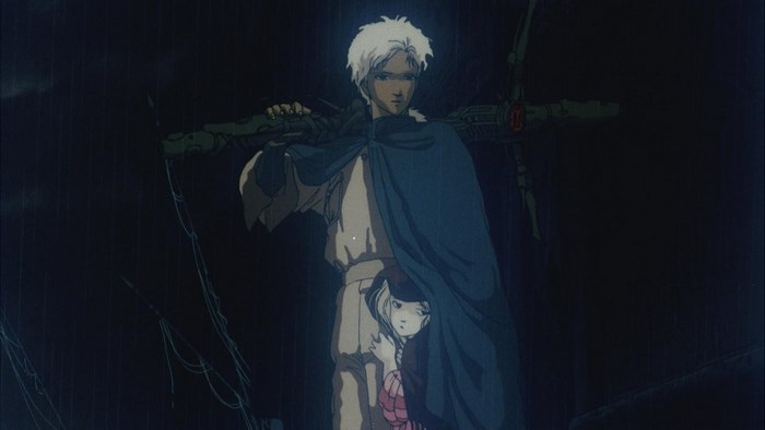 Angel's Egg: Man and Girl with Weapon