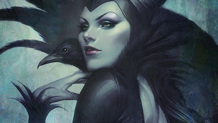 Maleficent with a raven