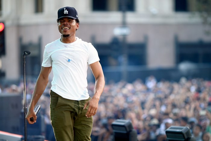 Chance the Rapper performing on stage