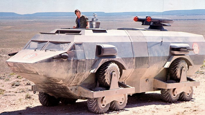 Damnation Alley Landmaster tank with driver