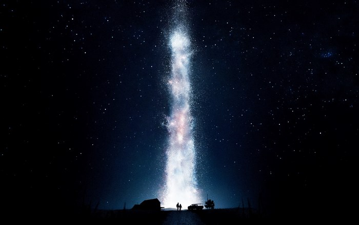 Interstellar movie poster with Milky Way