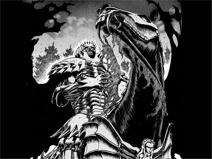 Skull Knight on horseback from Berserk
