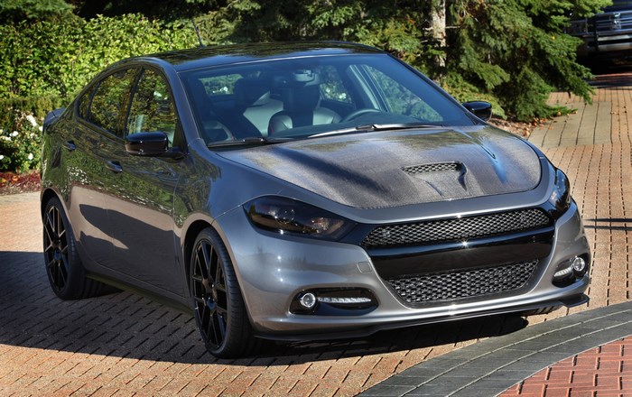 2013 Dodge Dart with carbon fiber hood
