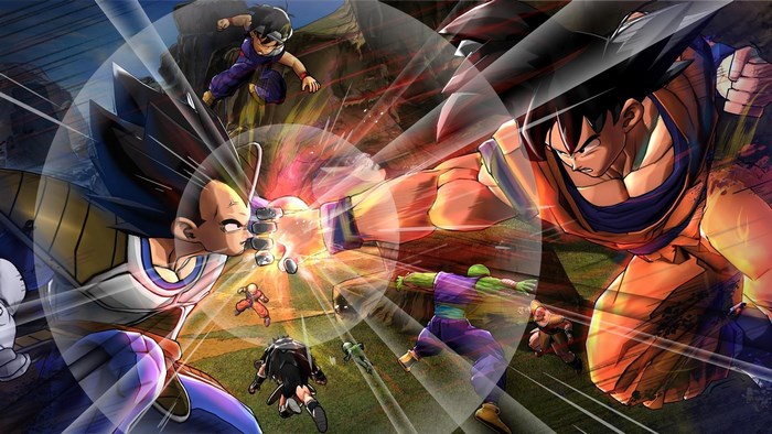 Goku and Vegeta fighting in Dragon Ball Xenoverse