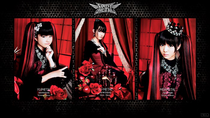 BABYMETAL members YUIMETAL, SU-METAL, and MOAMETAL