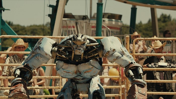 Atom from Real Steel at a fairground
