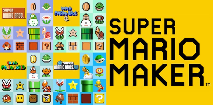 Super Mario Maker game assets and logos