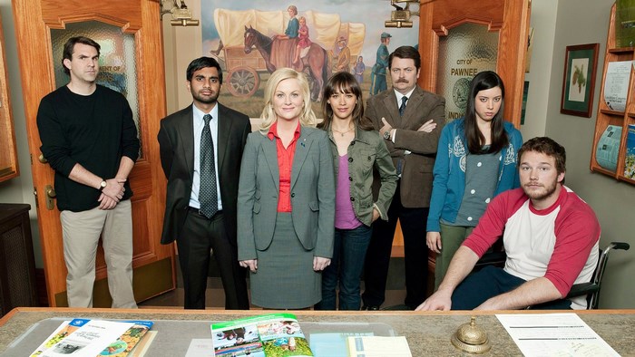 Parks and Recreation cast in Pawnee City Hall