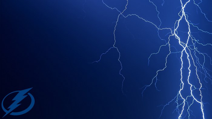 Tampa Bay Lightning logo with lightning strikes