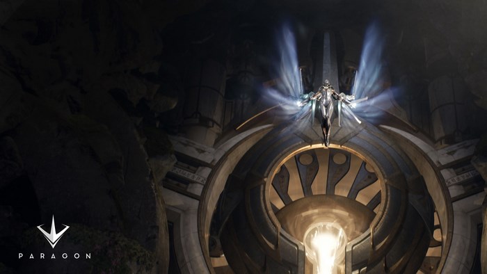 Paragon character with wings in a temple