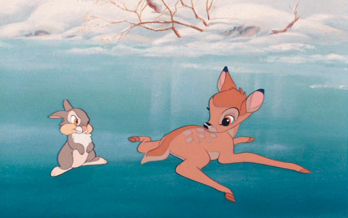 Bambi and Thumper on ice