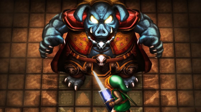 Link from The Legend of Zelda faces Ganon