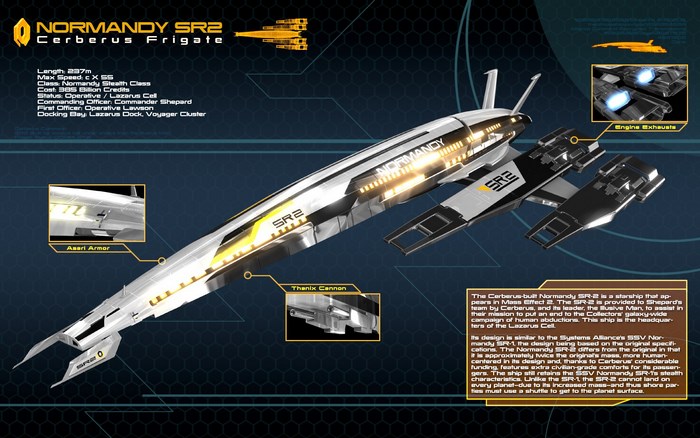 Normandy SR2 Cerberus Frigate from Mass Effect 2