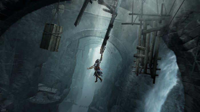 Ezio Auditore from Assassin's Creed Revelations swinging