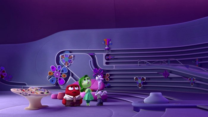 Inside Out characters in the mind control room