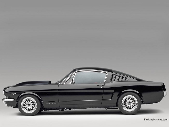 Black 1965 Ford Mustang Fastback