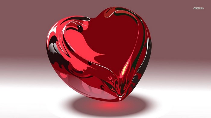Red heart on a gradient background