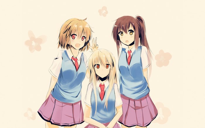 Three girls from Sakurasou no Pet na Kanojo