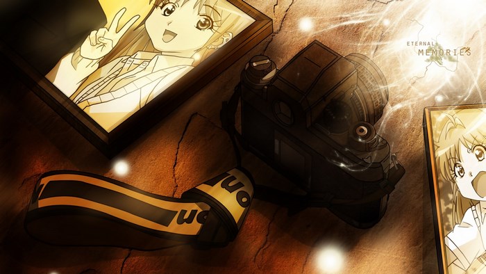 Anime girl photos and camera
