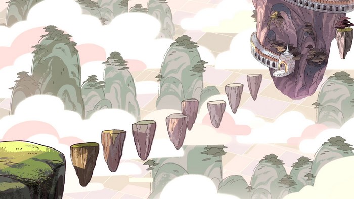 Floating islands and mountains in Steven Universe