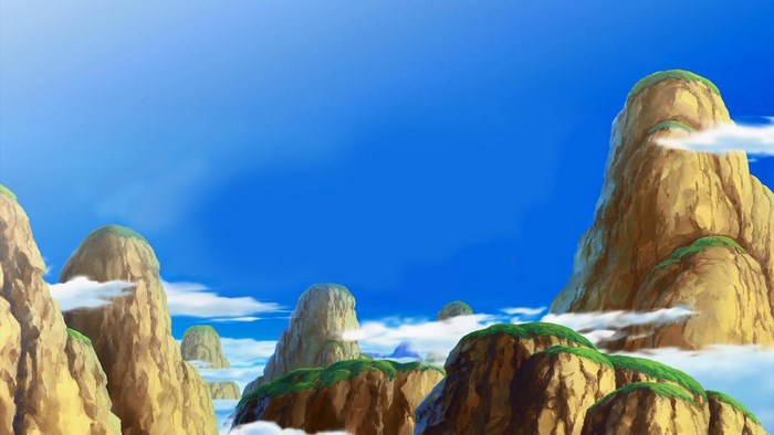 Dragon Ball Z Mountains and Sky
