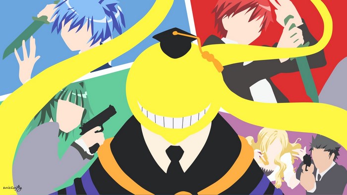 Assassination Classroom characters with Koro-sensei