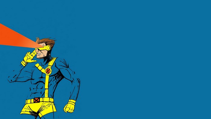 Cyclops from X-Men firing optic blast