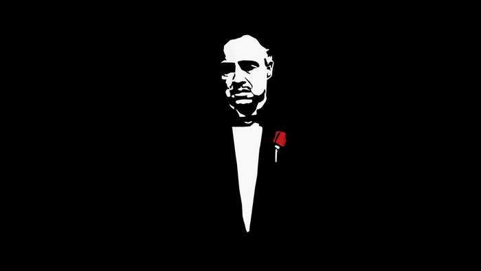 The Godfather Iconic Silhouette with Rose Accent