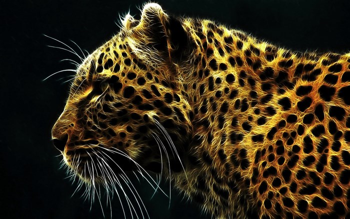 Abstract Leopard Portrait