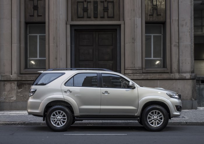 Toyota Fortuner parked on a city street