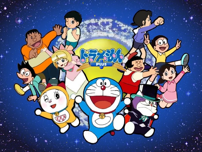 Doraemon and friends in space
