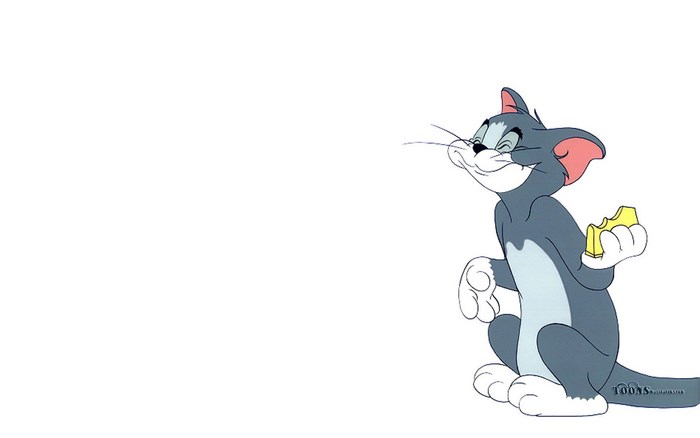Tom from Tom and Jerry holding cheese