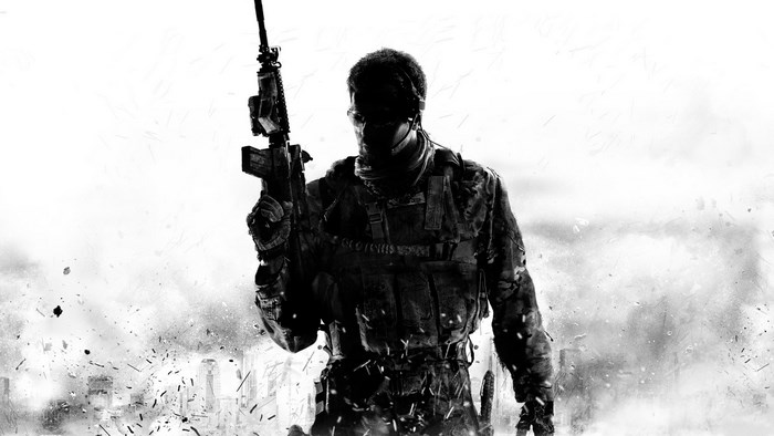 Soldier holding assault rifle in Call of Duty: Modern Warfare 3