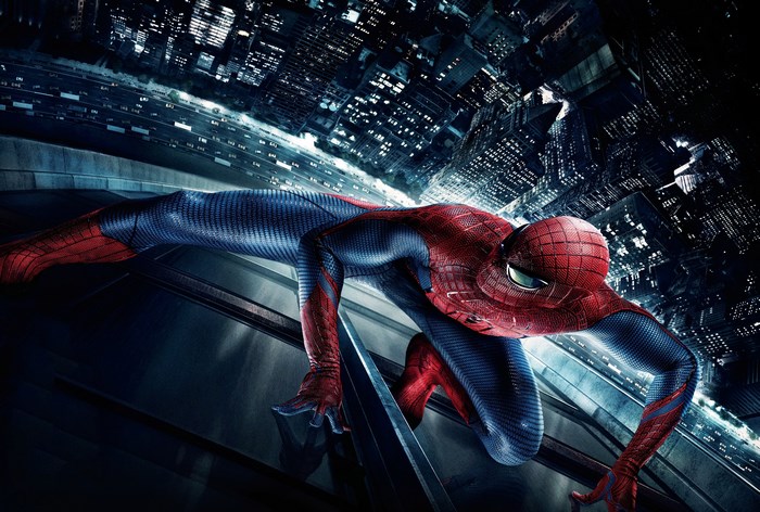 The Amazing Spider-Man on a building