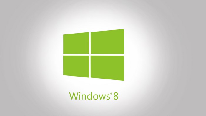 Windows 8 logo on a gradient background