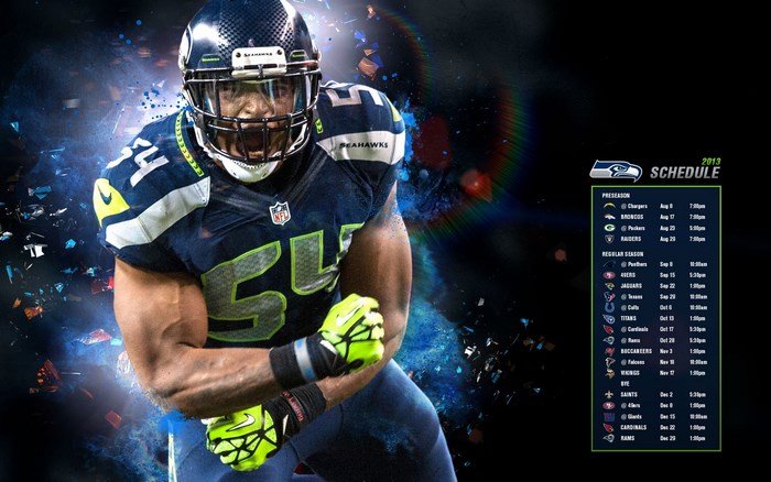 Seattle Seahawks Football Player in Action