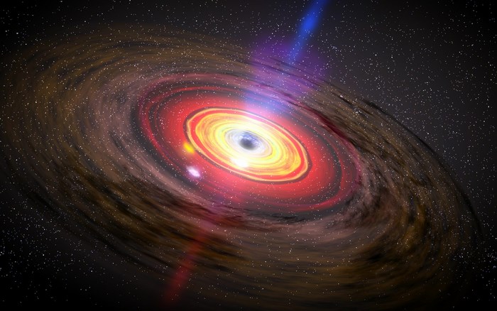 Black hole with accretion disk and jet