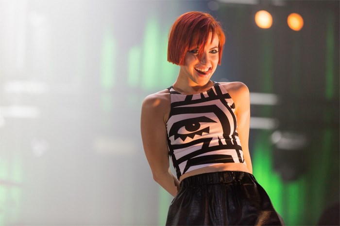 Hayley Williams performing on stage