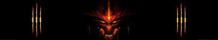 Diablo III Demon Face with Fiery Claws