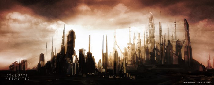 Stargate Atlantis futuristic city skyline