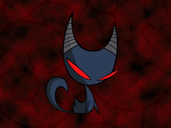 Invader Zim character on red background