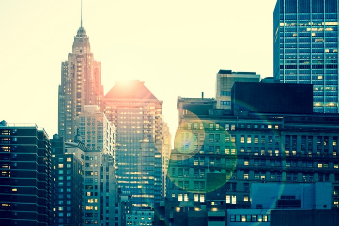 New York City Skyline at Sunset
