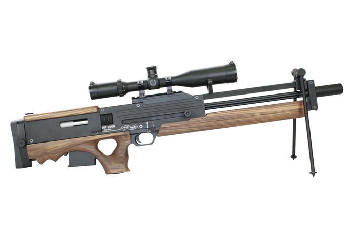 Walther WA 2000 sniper rifle with scope and bipod
