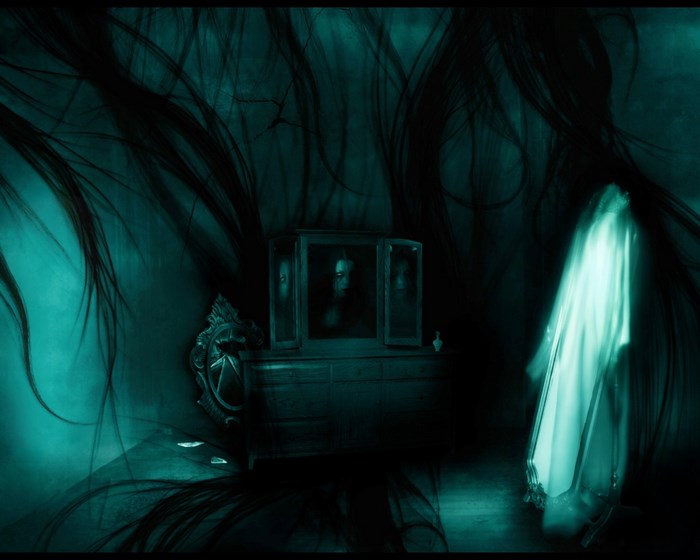 Ghost in a dark room