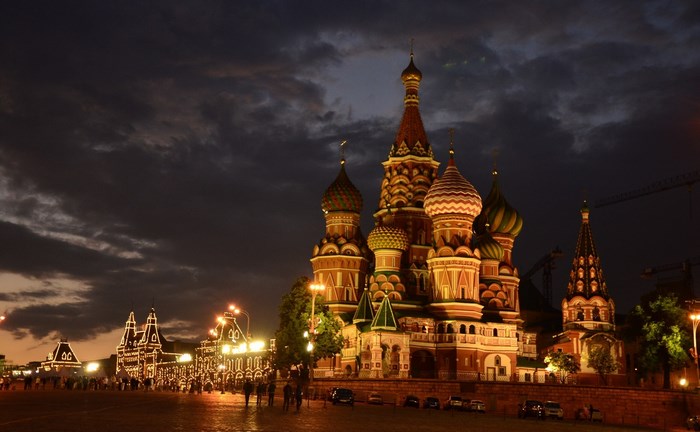 Saint Basil's Cathedral at night