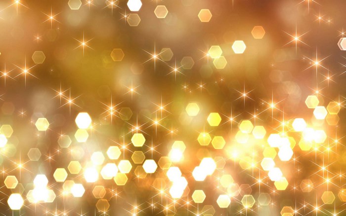 Golden bokeh and starbursts