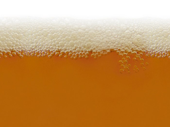 Close-up of beer with foam